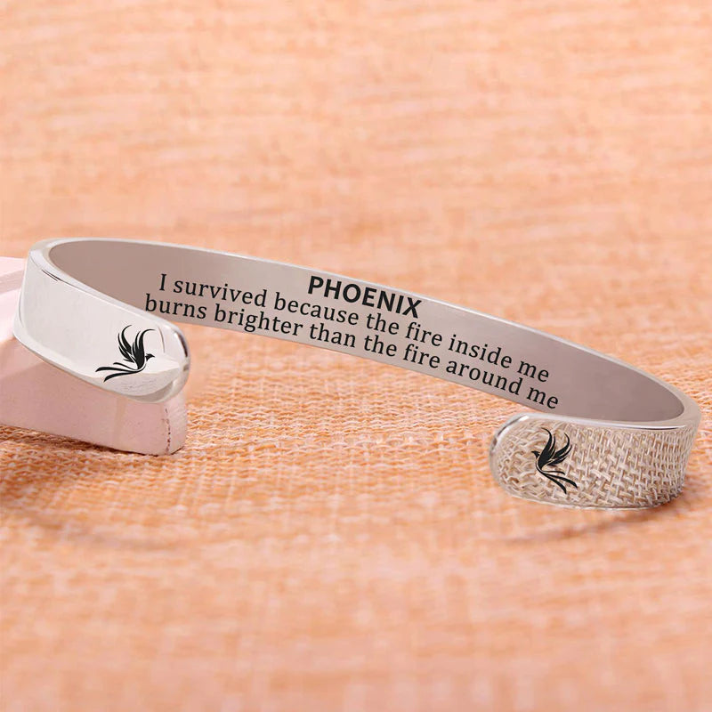 The Fire Inside Me  Burns Brighter Than The Fire Around Me Pheonix Bold Bracelet