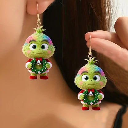 Christmas Hair Monster Earrings