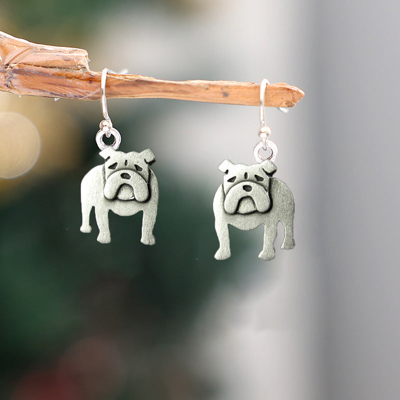 Vintage English Bulldog Earrings