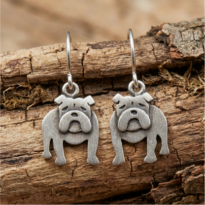 Vintage English Bulldog Earrings
