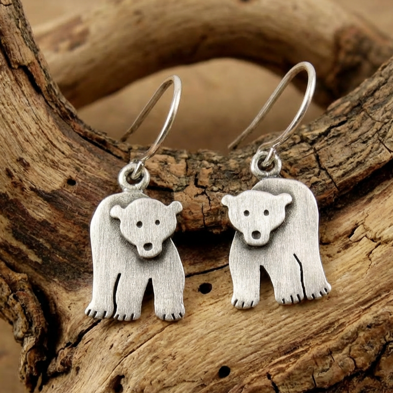 Vintage Polar Bear Earrings
