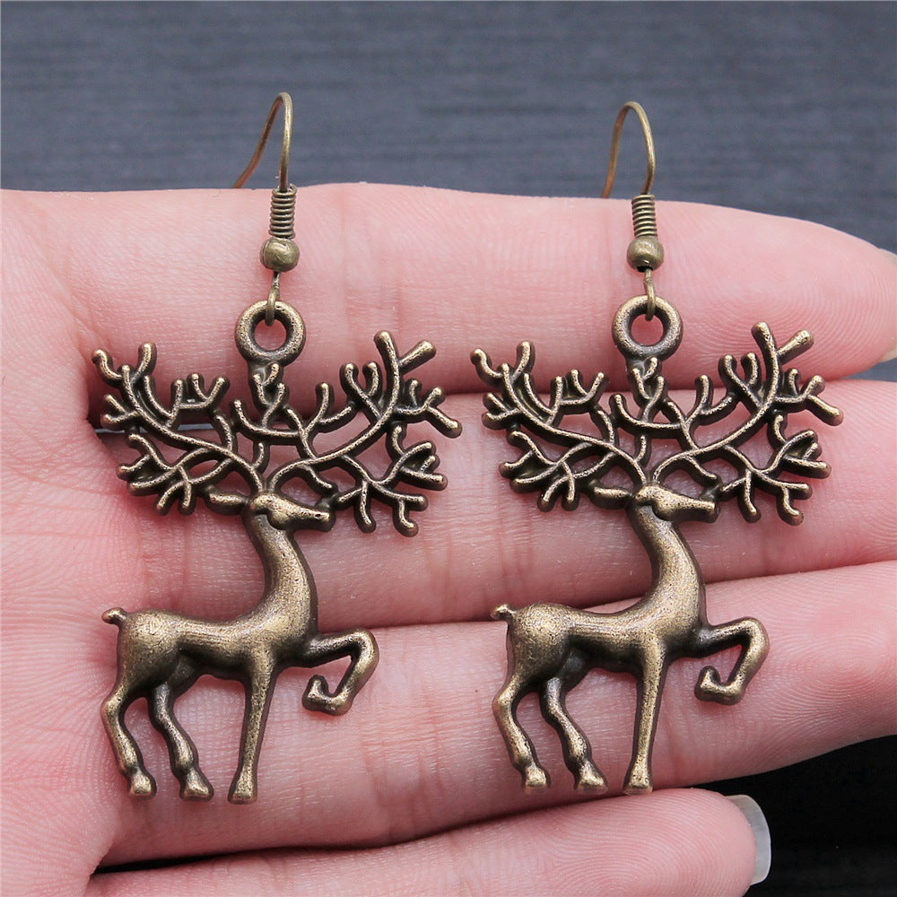 Retro Simple Reindeer Earrings