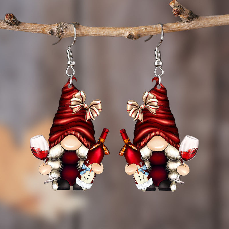 Christmas Dwarfs and Santa Claus Earrings