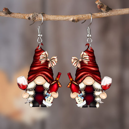 Christmas Dwarfs and Santa Claus Earrings