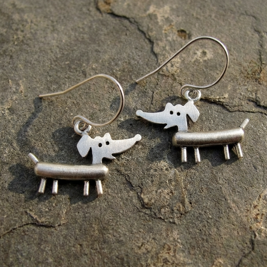 Vintage Dachshund Earrings