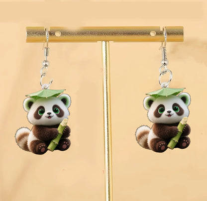 Christmas Panda Earrings