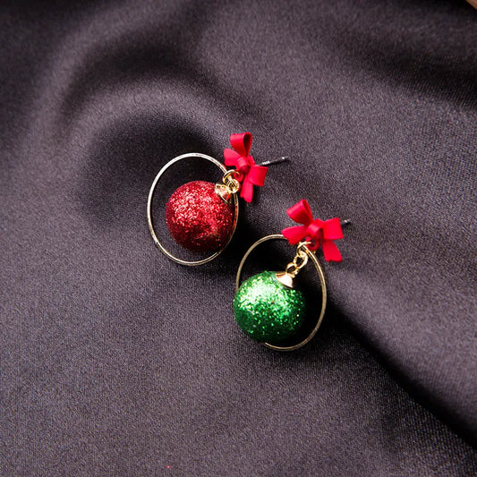 Christmas Personalized Ball Earrings