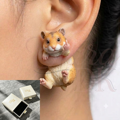 Hamster Middle Finger Earring