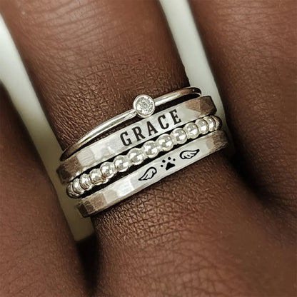 "Angel's Companion" Pet Name Personalized Memorial Ring