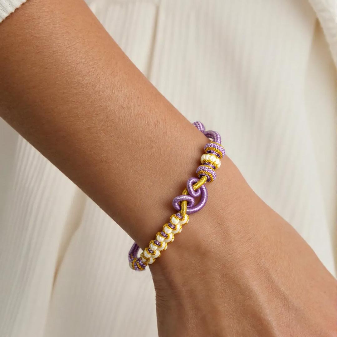 To My Granddaughter -Peach Blossom Knot Bracelet