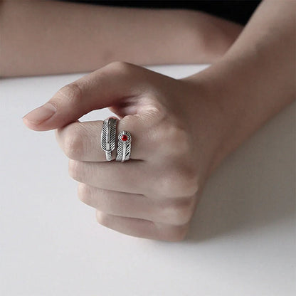 For Memorial- Your Guardian Angel Watching and Protecting Feather Ring
