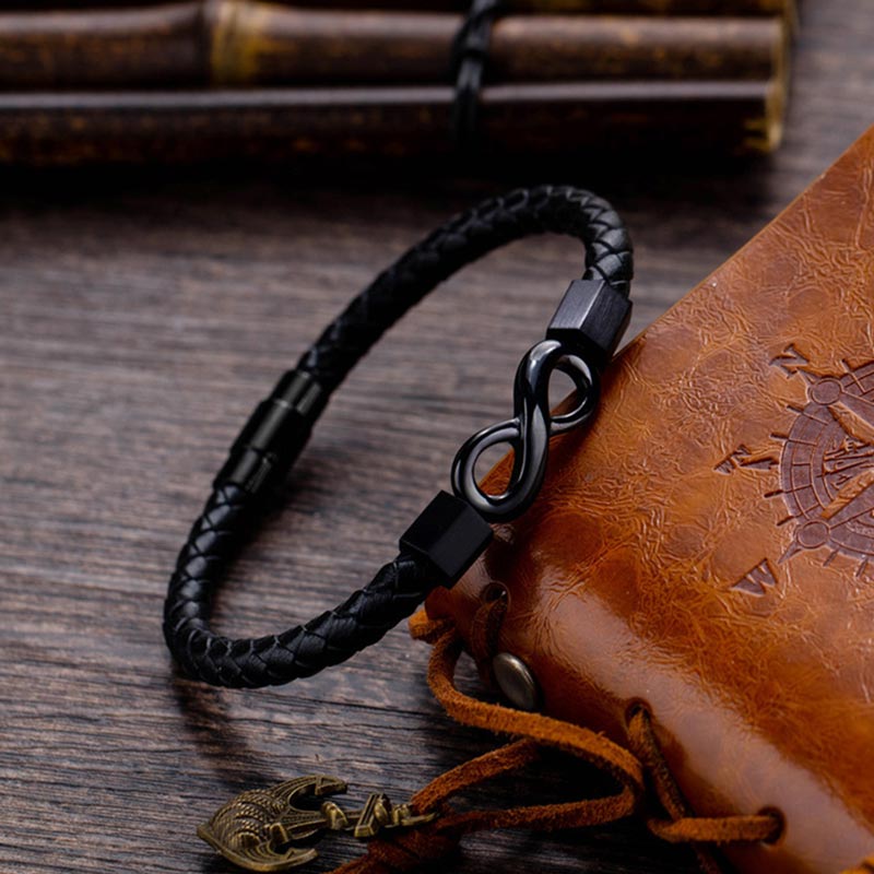 For Son - Infinity Braided Bracelet With Luxury Black Box