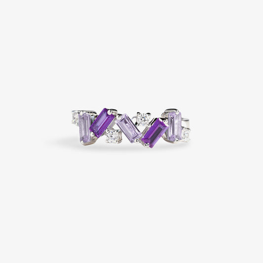 [⚡50% OFF] Alzheimer Dementia Awareness Gift Purple broken Ring