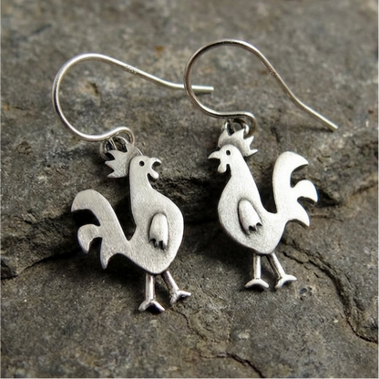 Vintage Rooster Earrings