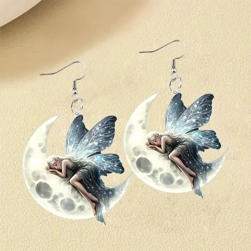 Christmas Moon Elf Earrings