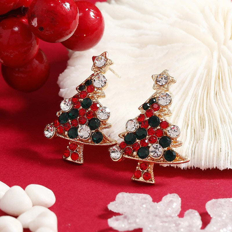 Vintage Christmas Set with Crystal Inlay
