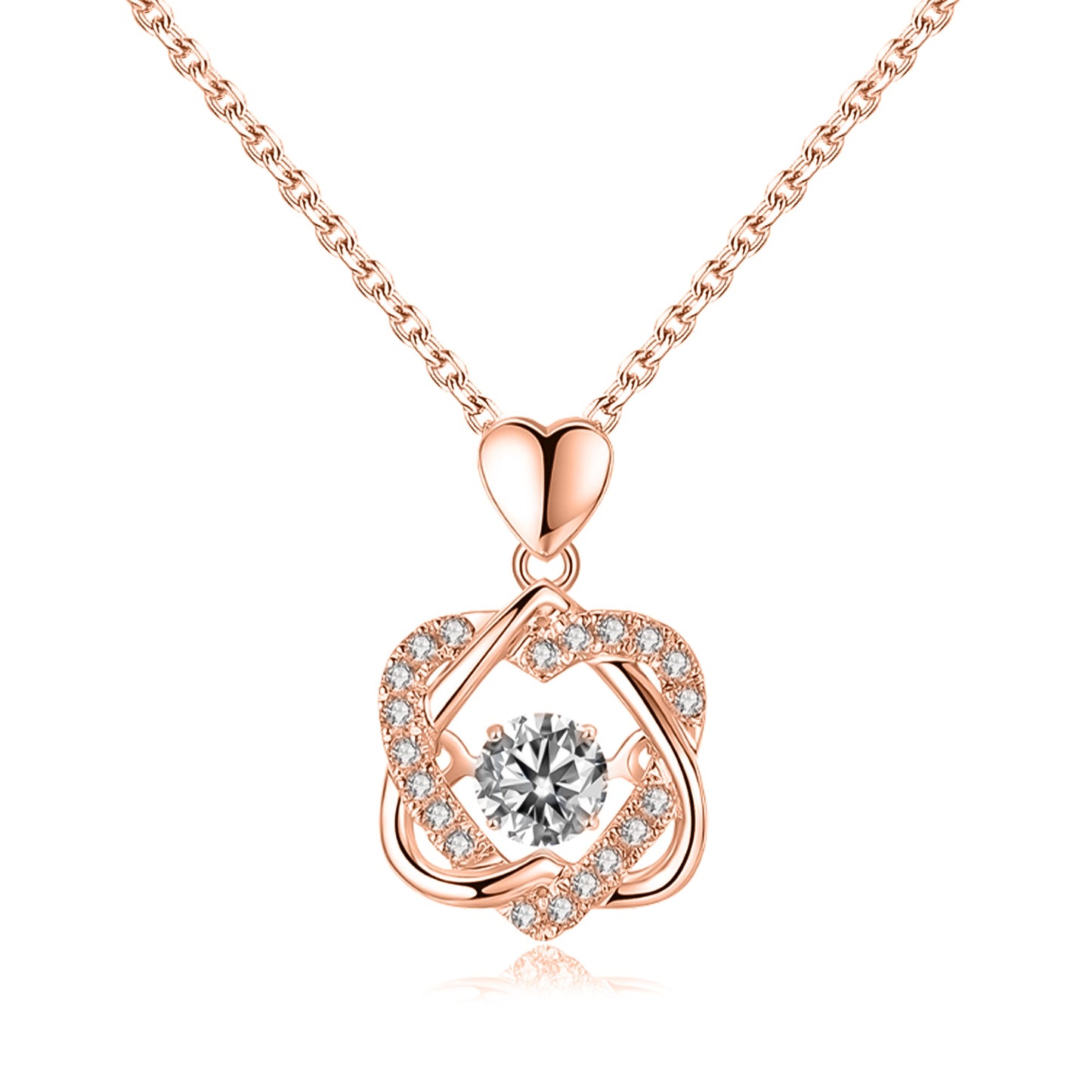 For Unbiological Daughter - S925 We Are Forever Linked Together Love Knot Necklace