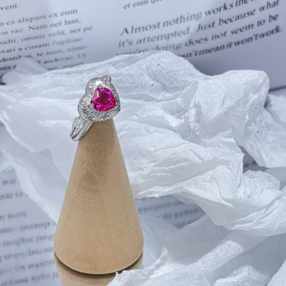 Dainty Rose Pink Topaz Ring | Heart Shaped Gemstone Jewelry，A Mother’s Day Gift She’ll Cherish
