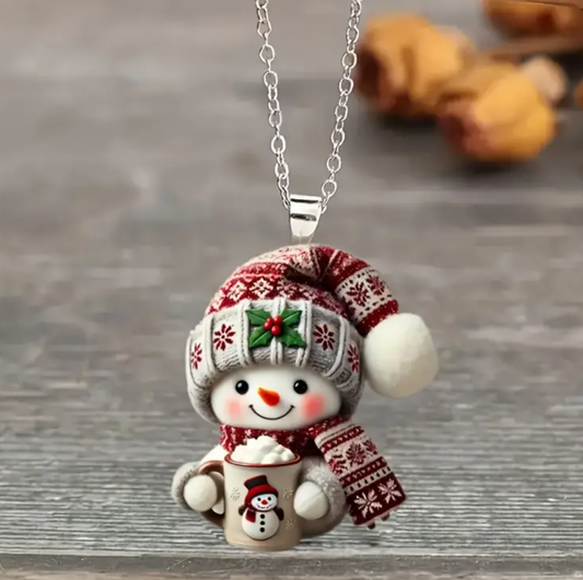 Cute Snowman Necklace