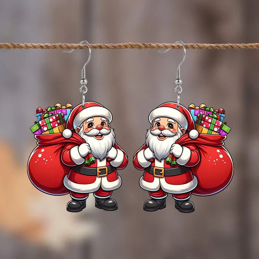 Santa Claus Acrylic Earrings