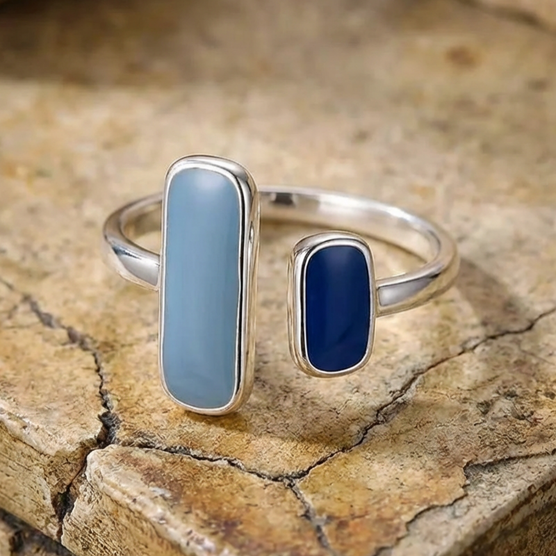Blue Stone Silver Ring