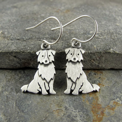 Tiny Australian Shepherd Earrings