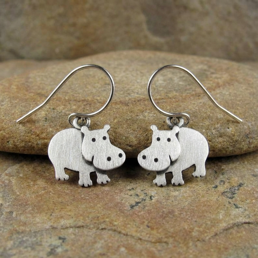 Vintage Hippo Earrings