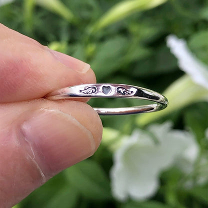 It's OK to Be Not OK Tiny Heart With Wings Ring
