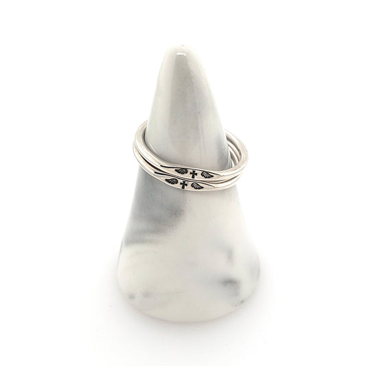 For Memorial - Tiny Cross With Wings Ring