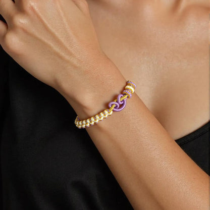 To My Granddaughter - A Link That Can Never Be Undone Peach Blossom Knot Bracelet