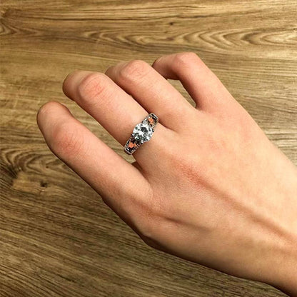 For Memorial - Hug From Heaven Diamond Wings Name Custom Ring