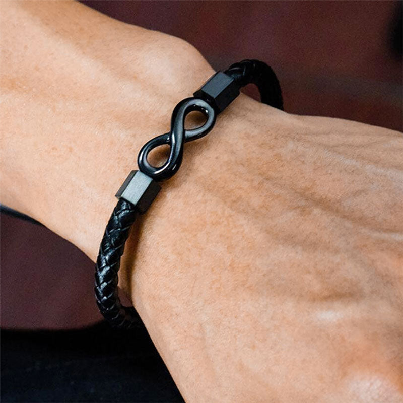 InspiringJewel For Son - Ceramic Infinity Braided Bracelet