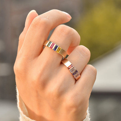 Custom Birthstone Family Elegant Ring
