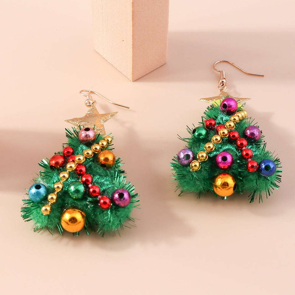 Handmade Christmas Tree Earrings