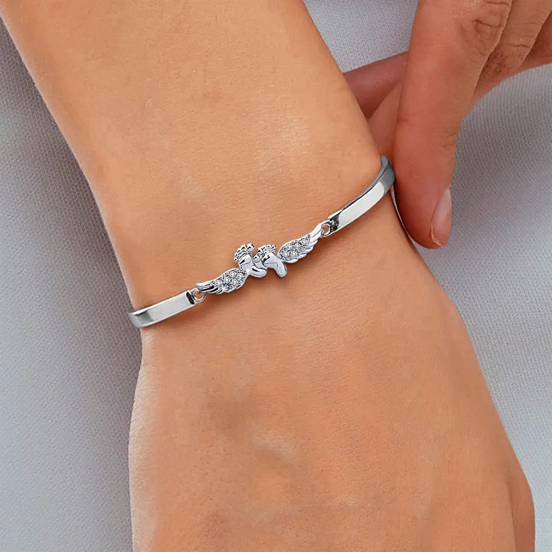 FOR MEMORIAL - MAMA OF AN ANGEL WING BRACELET