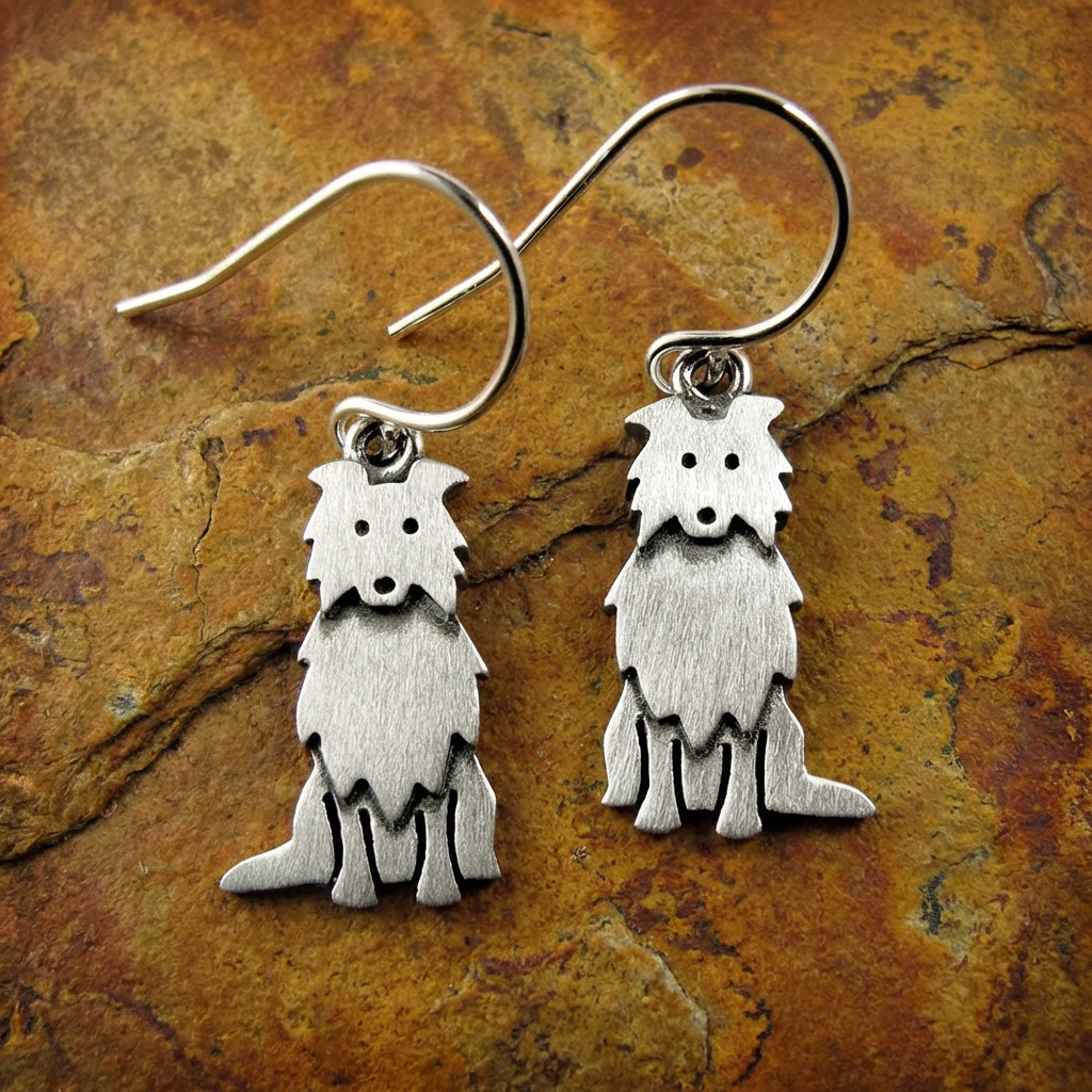 Tiny Collie Earrings
