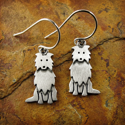 Tiny Collie Earrings
