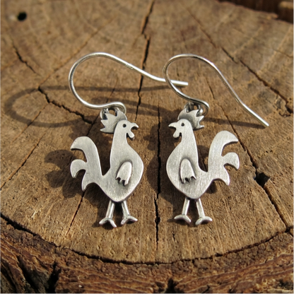 Vintage Rooster Earrings