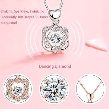 For Unbiological Daughter - S925 We Are Forever Linked Together Love Knot Necklace