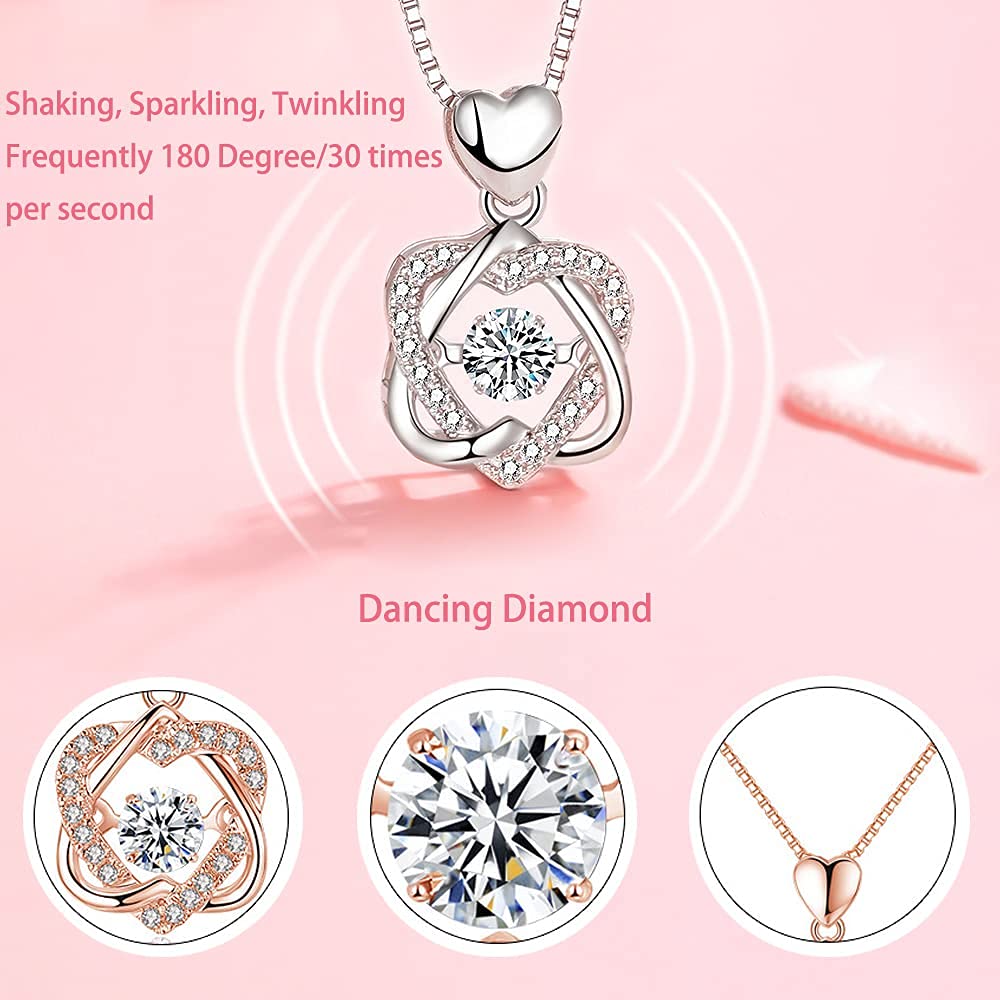 For Unbiological Daughter - S925 We Are Forever Linked Together Love Knot Necklace