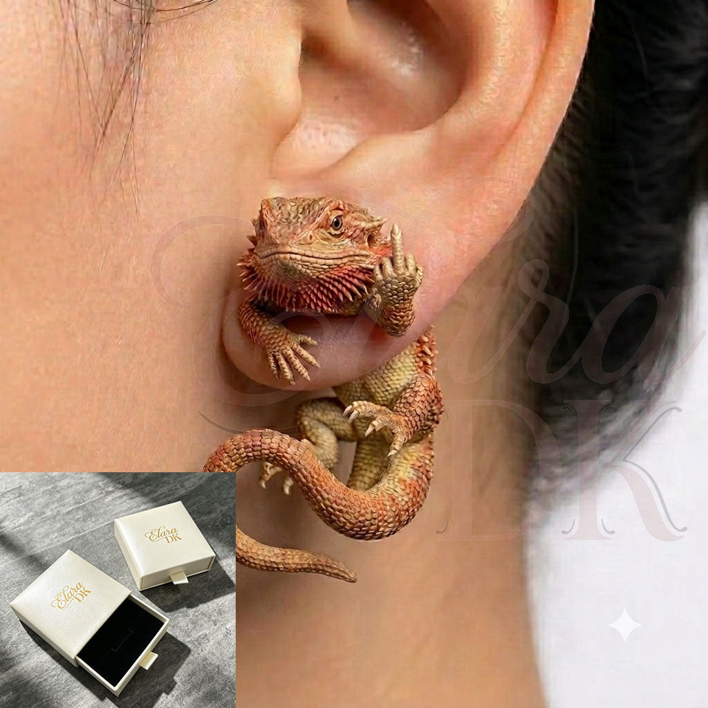 Bearded Dragon Middle Finger Earring