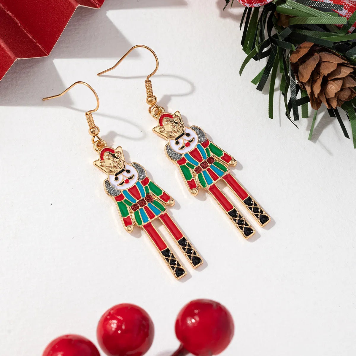 Vintage Drip Oil Nutcracker Soldier Ear Nails