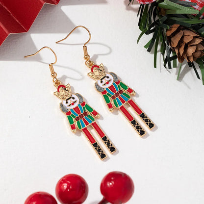 Vintage Drip Oil Nutcracker Soldier Ear Nails
