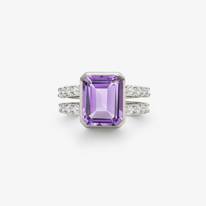 Alzheimer Dementia Awareness Amethyst Ring