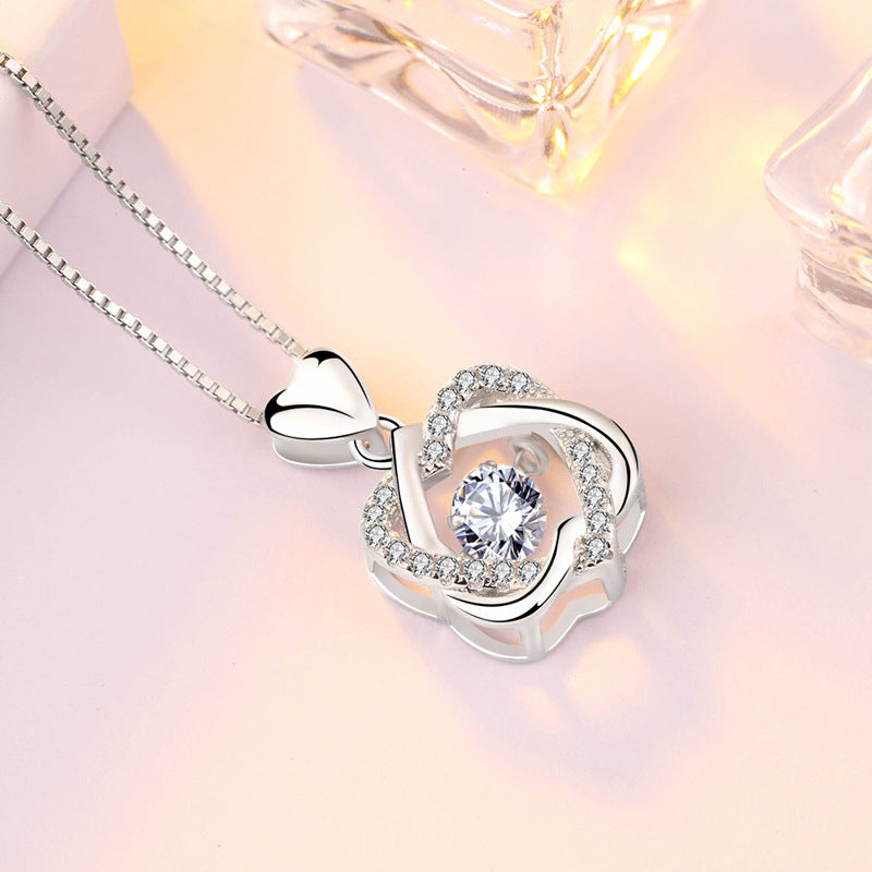 For Unbiological Daughter - S925 We Are Forever Linked Together Love Knot Necklace