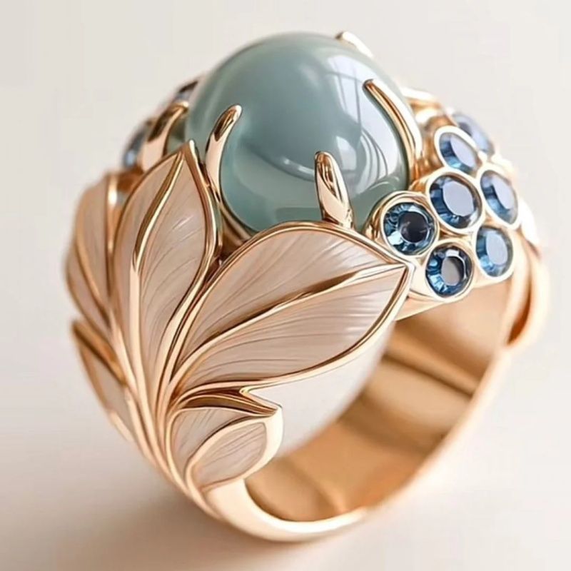 Flower Branch Wrapped Diamond Ring
