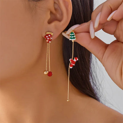 Santa Claus Asymmetrical Earrings