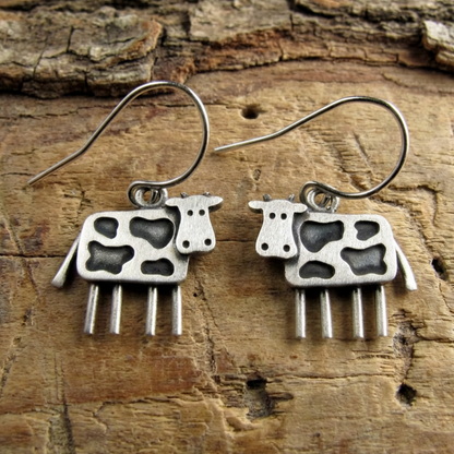 Vintage Cow Earrings