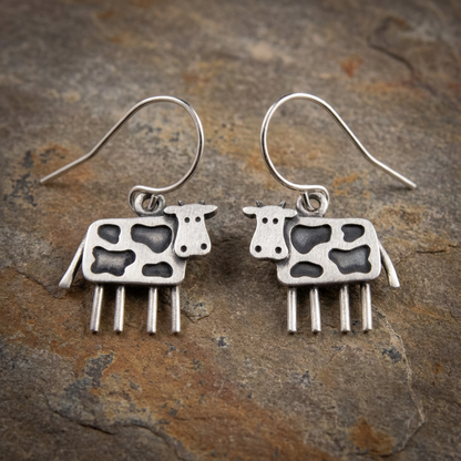 Vintage Cow Earrings