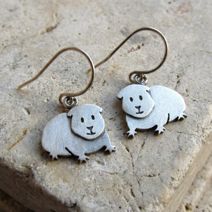Vintage Guinea Pig Earrings